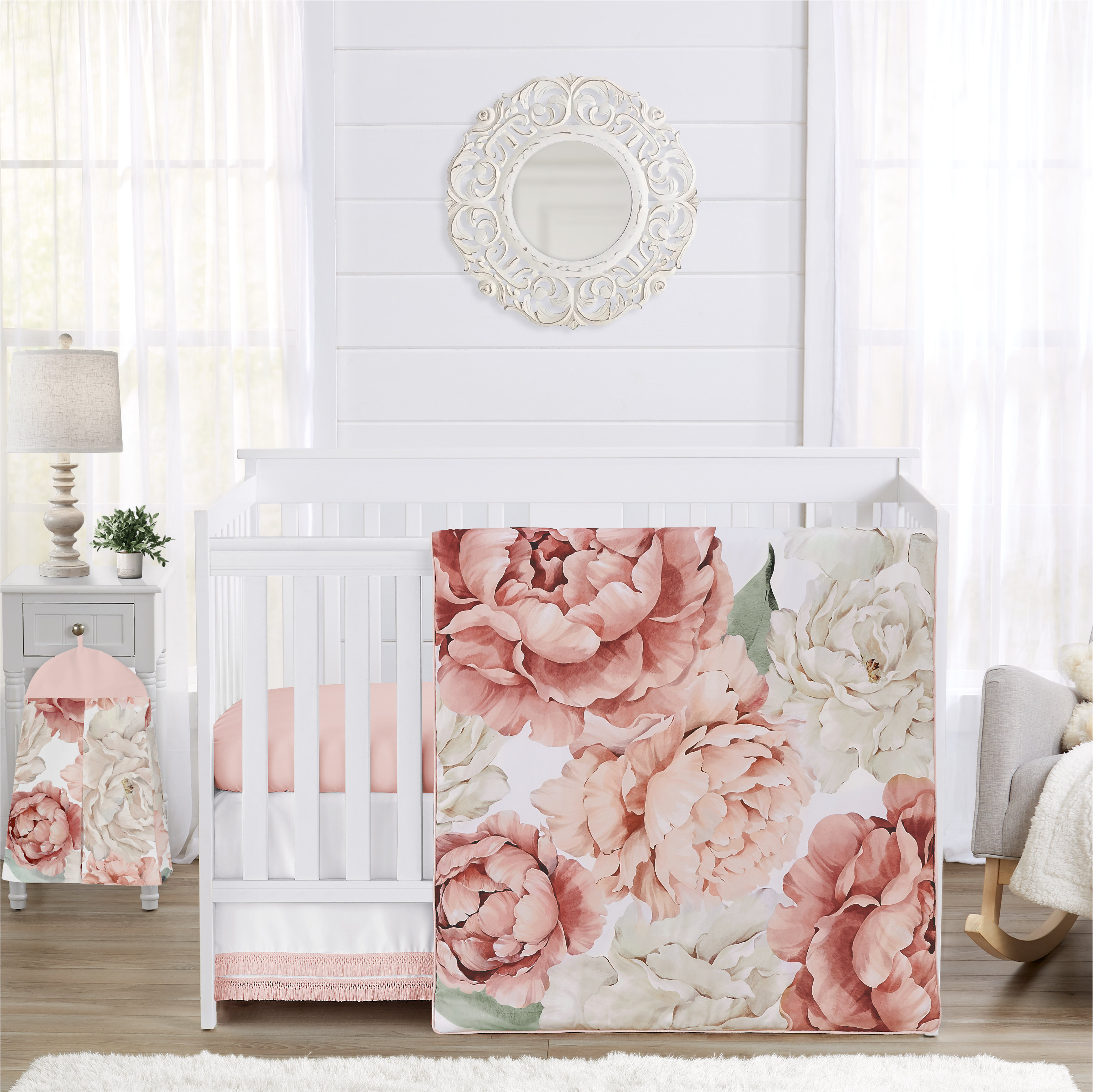 Crib bedding pink best sale